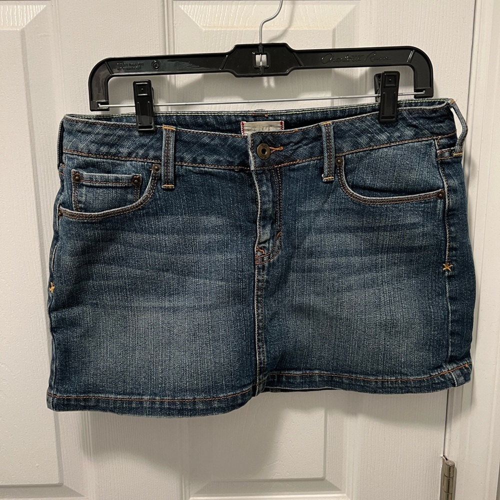 Denim mini skirt